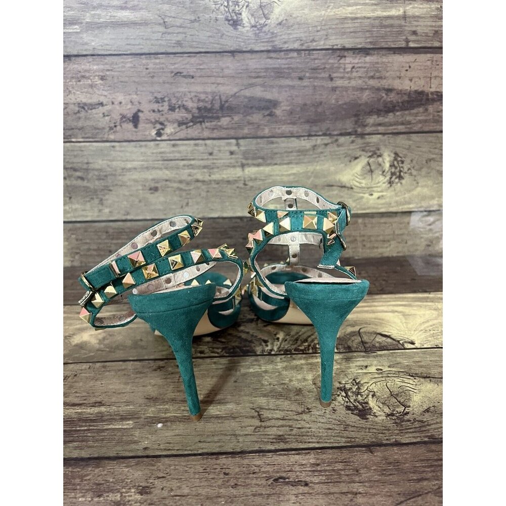 Women’s Green Heels Shoes - Picture 3 of 5